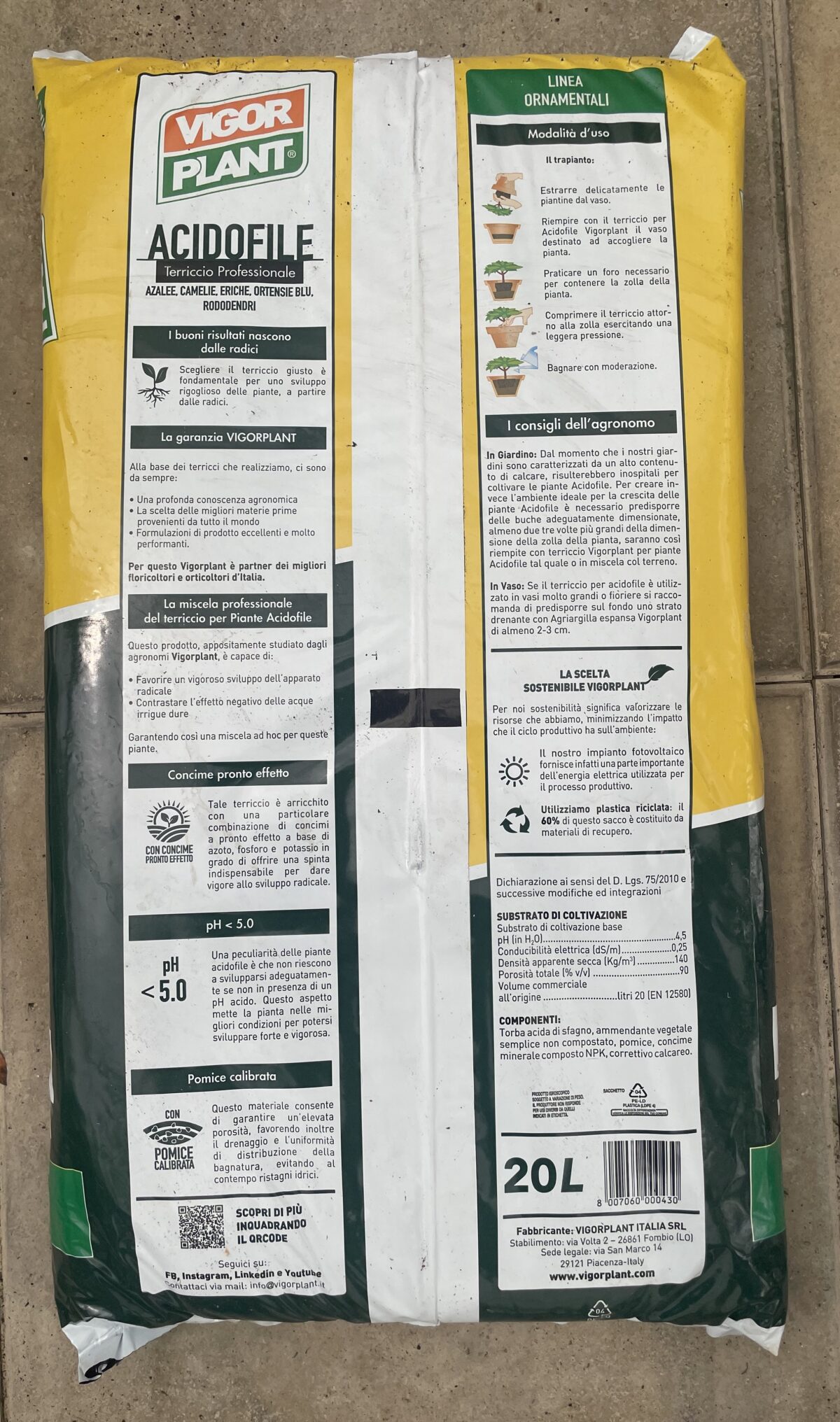 Vigorplant kiseli treset  – 20 L